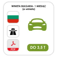 Bułgaria 1 miesiąc - samochód (e-winieta)